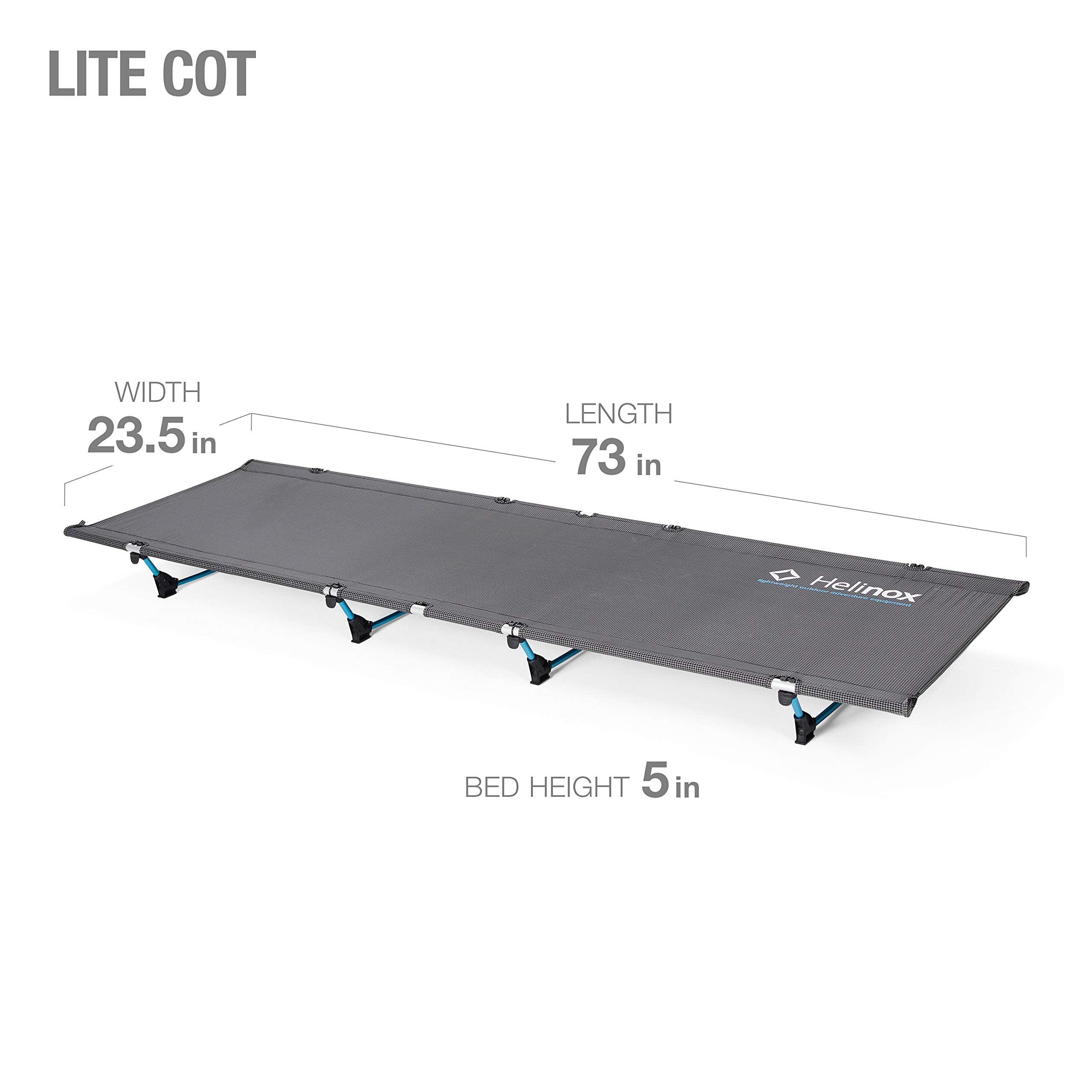 Helinox Lite Cot setup-assembly shows quick, tool-free camp setup.