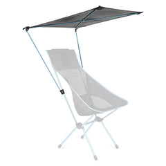 Helinox Personal Shade adapter mounted on a beach chair for sun protection