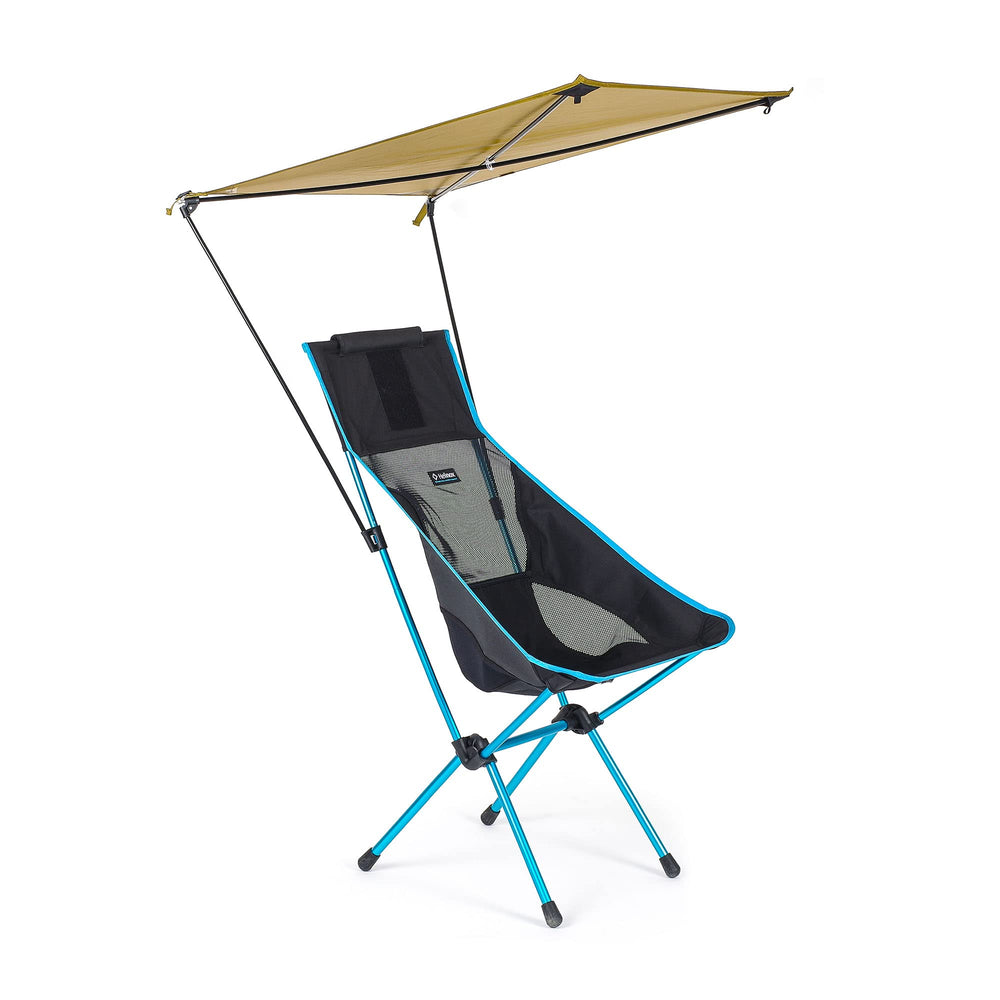Helinox Personal Shade Canopy 01 on chair provides beach sun protection