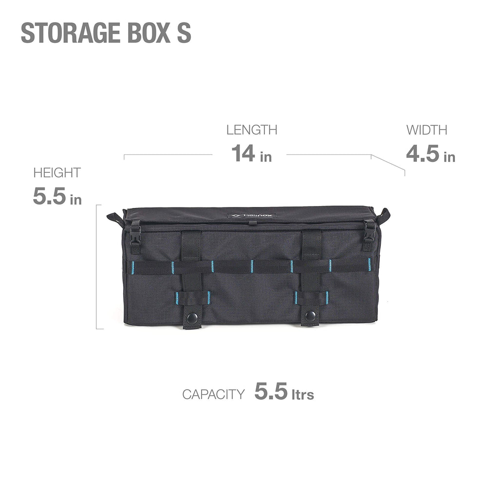 Helinox Storage Box SM side view with padded sides protecting contents during travel