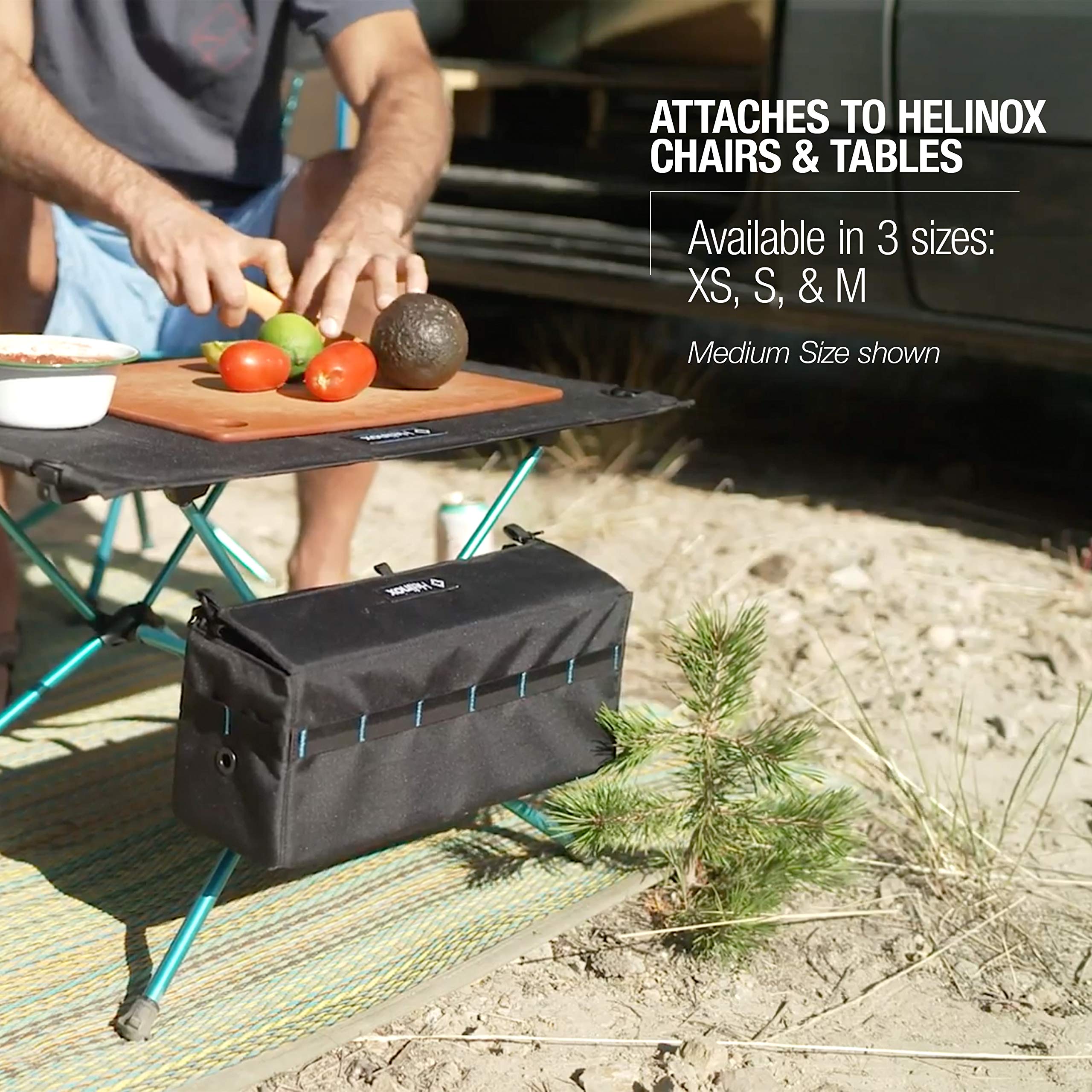 Helinox Storage Box SM external lash points offer clip-on gear options