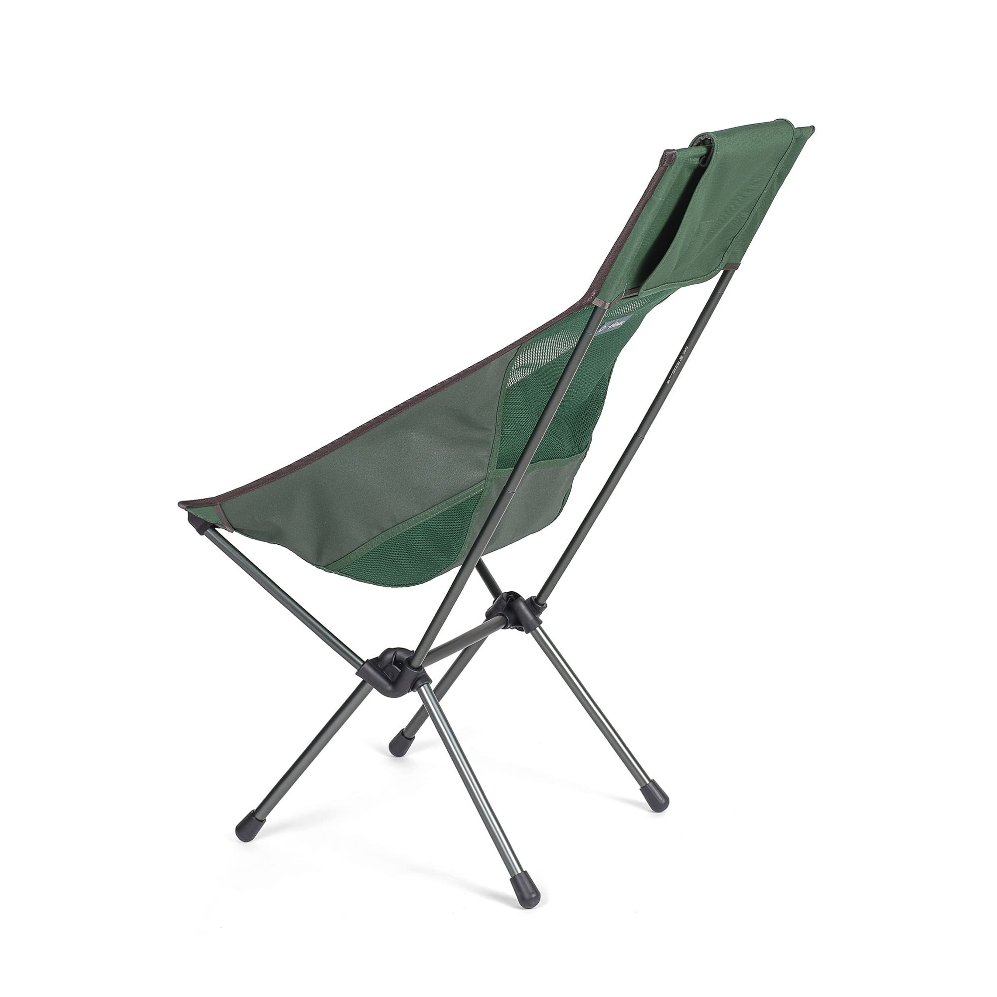 Helinox Sunset Chair forest green close-up on DAC aluminum frame shows strength