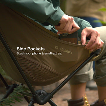 Helinox Sunset Chair quick setup using internal bungee system.
