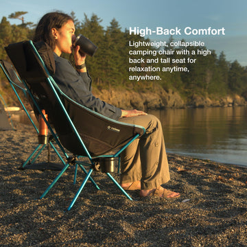 Helinox Sunset Chair side pockets keep essentials handy during outdoor use.