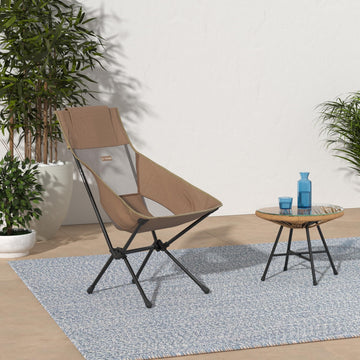 Helinox Sunset Chair side pockets keep small essentials within reach.