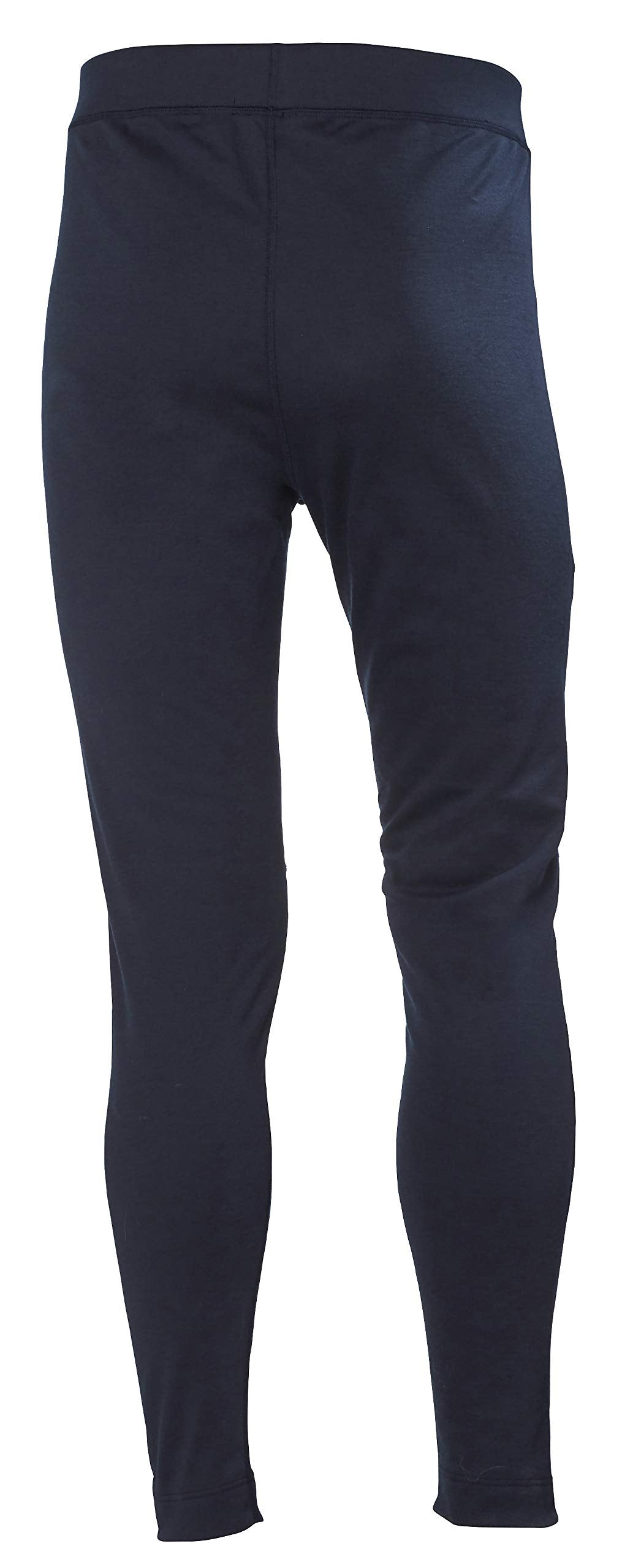 Helly Hansen Lifa Max pant navy side view showing flexible fit and flatlock seams.
