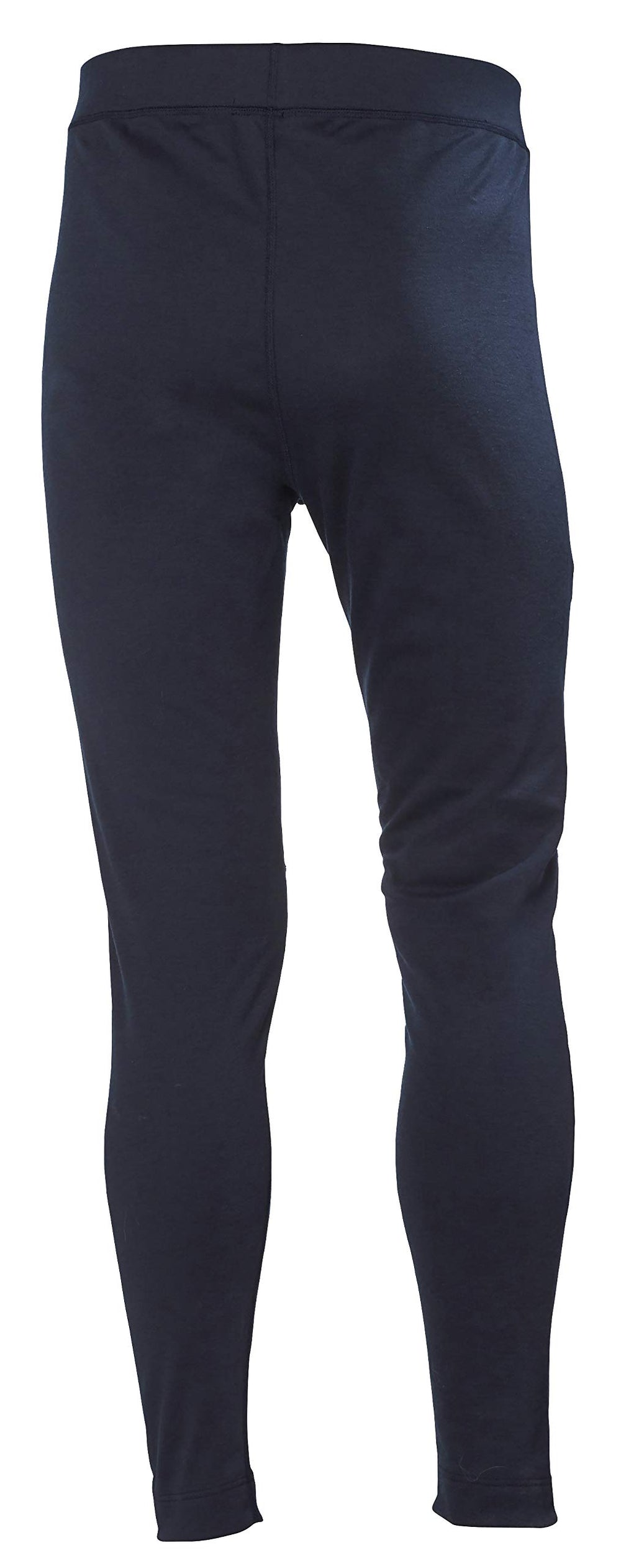 Helly Hansen Lifa Max pant navy side view showing flexible fit and flatlock seams.