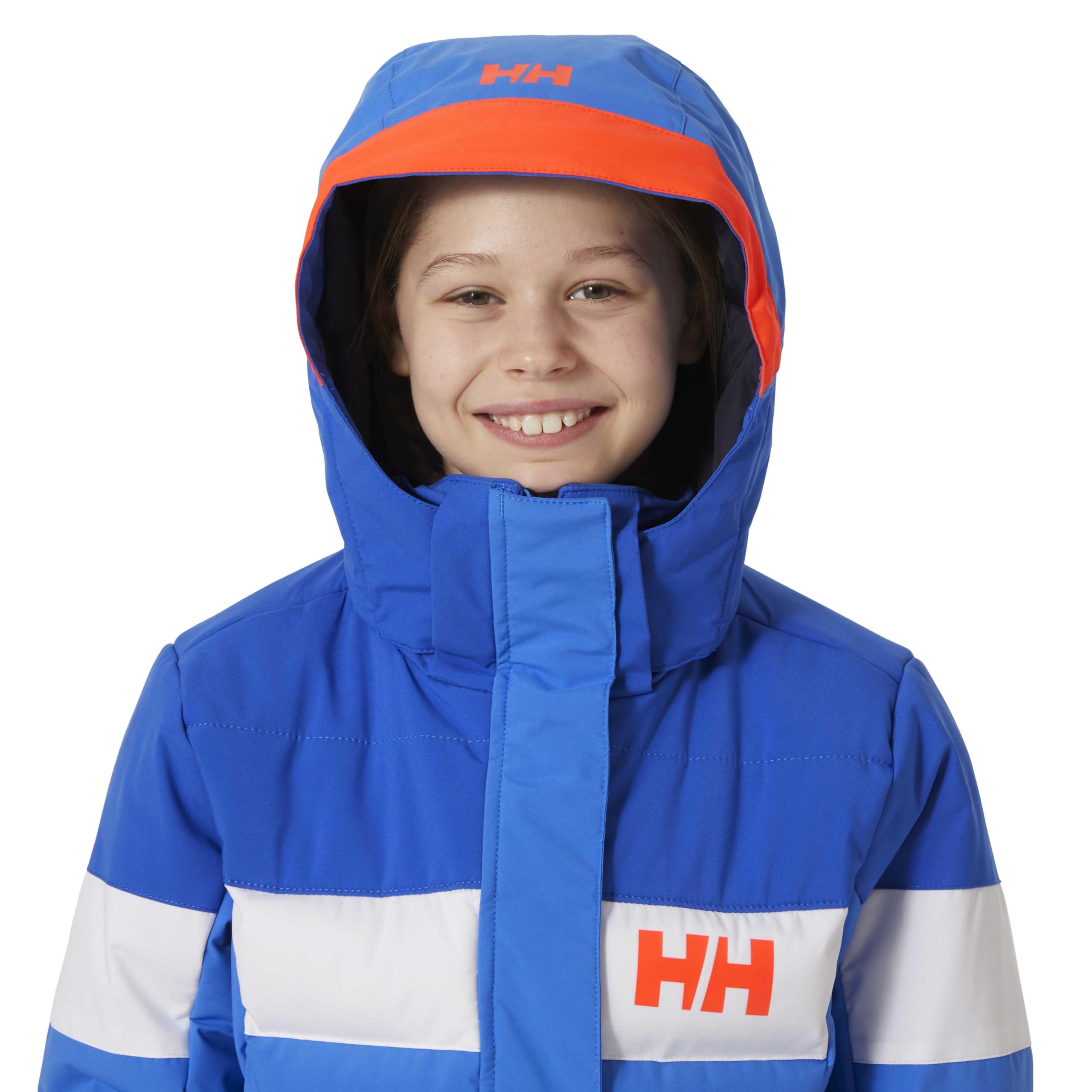 Helly-Hansen Jr Diamond Jacket reflective details improve visibility in low light.