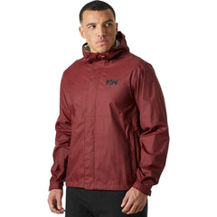 Helly Hansen Loke Jacket 2.0 front view in Mars Red, weather-ready for urban commutes.