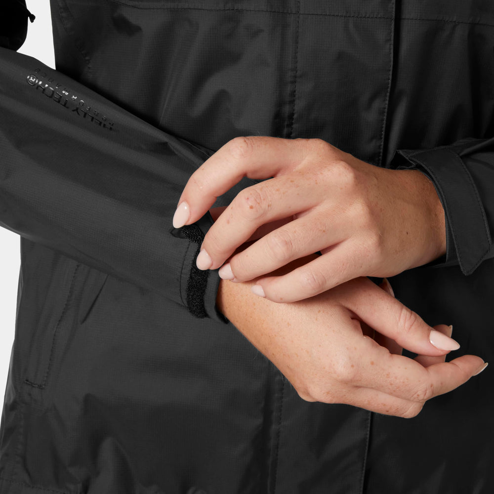 Helly-Hansen Loke Jacket Womens 2.0 seam-sealed close-up highlighting durability.