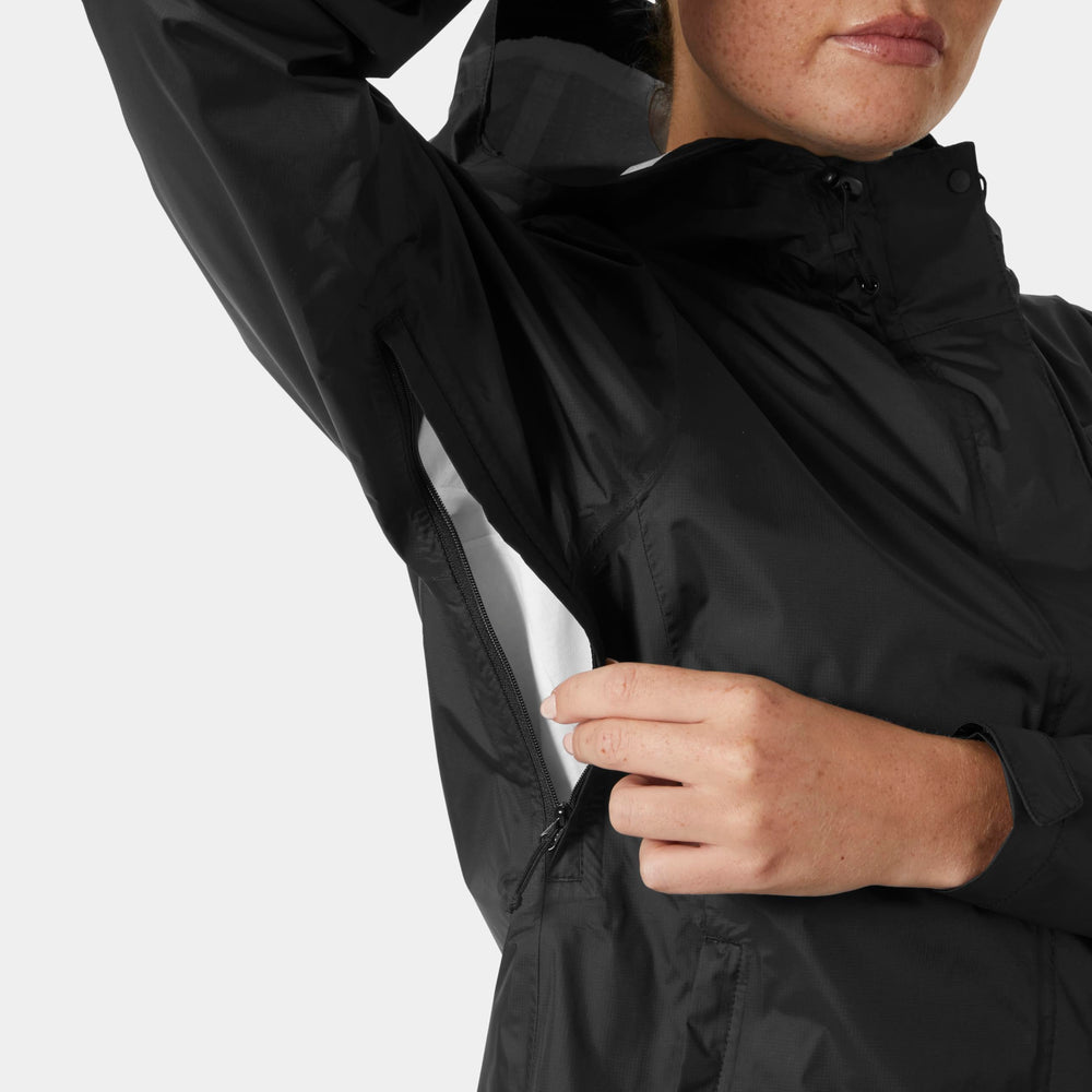 Helly-Hansen Loke Jacket Women's 2.0 worn on a rainy city commute