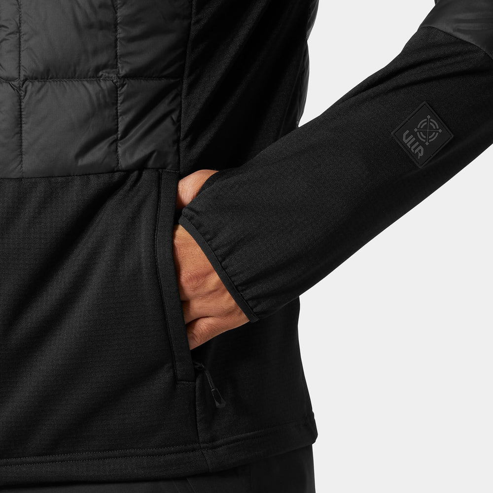 Helly Hansen Ridge Hybrid Insulator breathable fabric boosts comfort during active outdoor adventures.