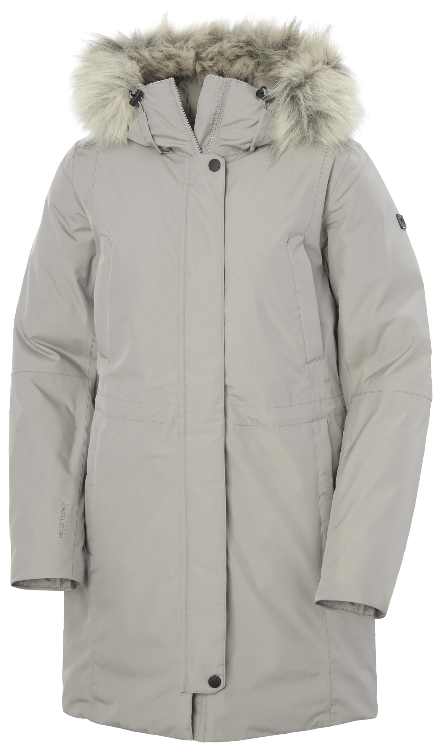 Helly Hansen Senja Parka front view for weather protection during city winter commutes.