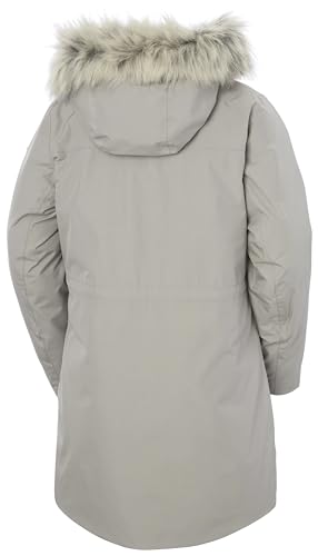 Helly Hansen Senja Parka hood adjustment detail for a secure, customizable fit.