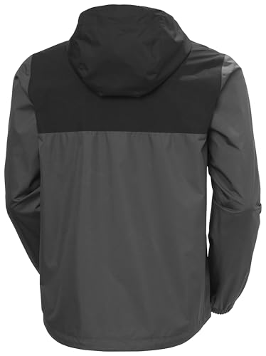 Helly Hansen Vancouver Rain Jacket back hem showcases regular fit for layering.