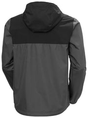 Helly Hansen Vancouver Rain Jacket back hem showcases regular fit for layering.
