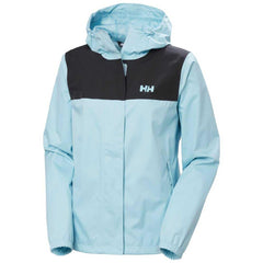 Helly Hansen Vancouver Rain Jacket blue hood closeup, adjustable hood design for coverage.