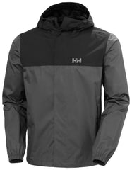 Helly Hansen Vancouver Rain Jacket front view for urban commuting in Ebony.
