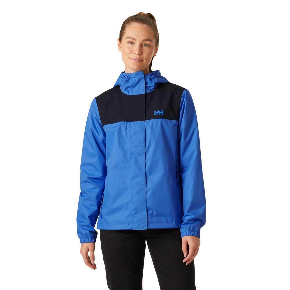 Helly Hansen Vancouver Rain Jacket front view Ultra Blue for city commutes in rain