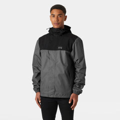 Helly Hansen Vancouver Rain Jacket side view, streamlined regular fit for layering.