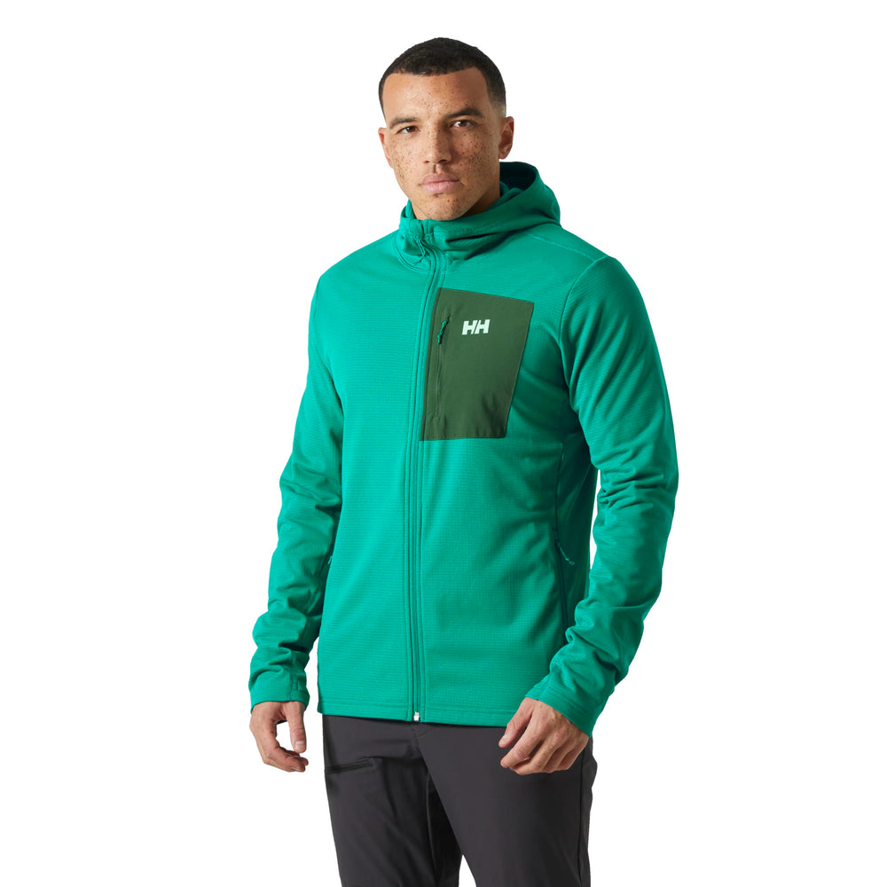 Helly-Hansen Versalite grid fleece design highlights durable YKK zipper operation.