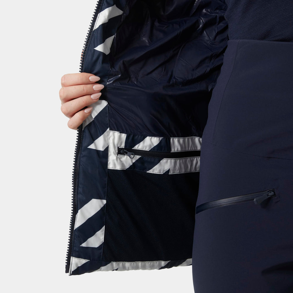 Helly-Hansen Winter Bliss chest pocket with YKK zipper for secure essentials