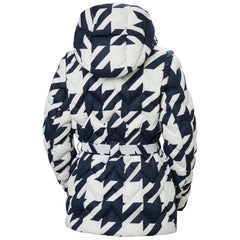 Helly Hansen Winter Bliss hood up emphasizes adjustable protection against cold