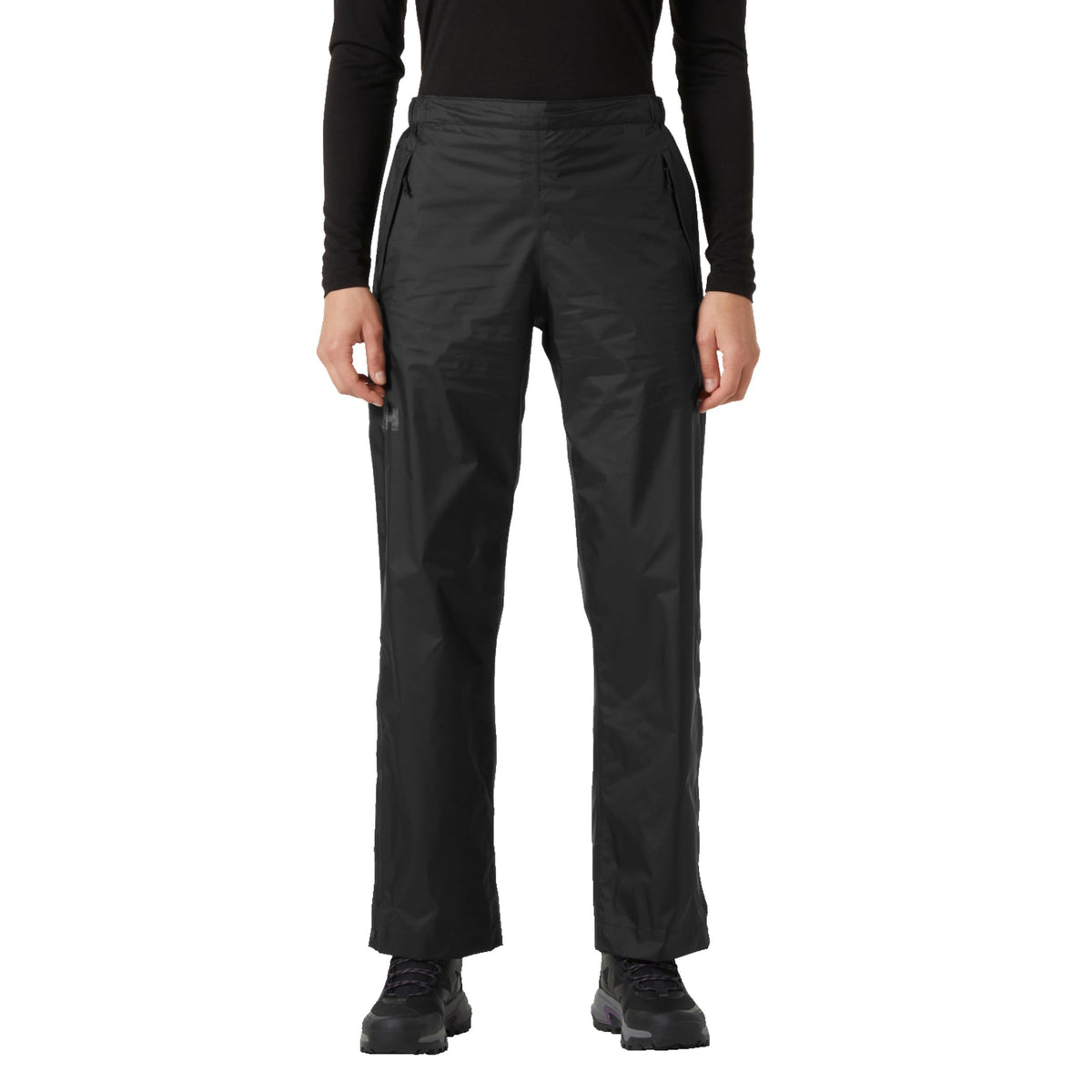 Helly-Hansen Women's Loke Pants 2.0 front view in 990 Black for outdoor wear.