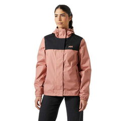Helly Hansen Vancouver Rain Jacket pink front view keeps you ready for everyday rain.