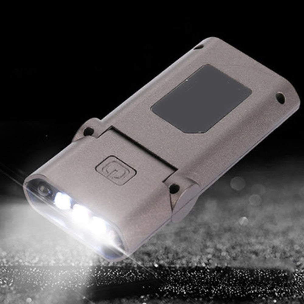 Hemoton clip-on light on hat providing convenient hands-free lighting during outdoor activities.