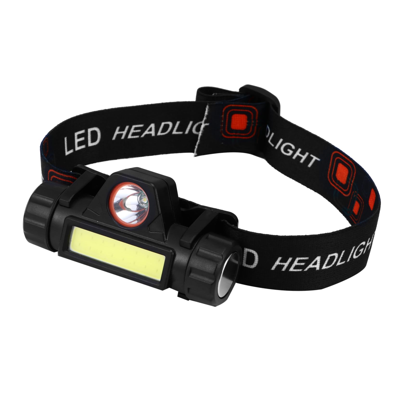 Hemoton LED headlamp rechargeable showing compact outdoor design for camping