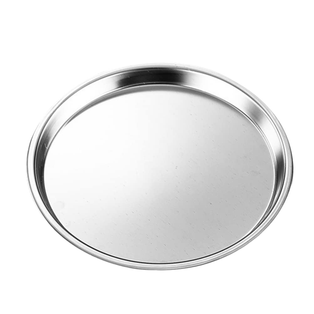 Hemoton metal tray 16cm, ideal for BBQ serving and outdoor meals.