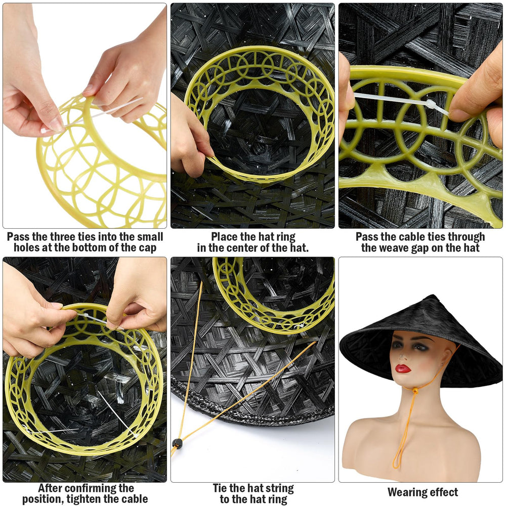 Henoyso black Japan samurai hat worn outdoors demonstrates lightweight sun protection