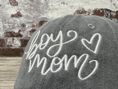Adjustable metal strap-back on Washed Gray cap