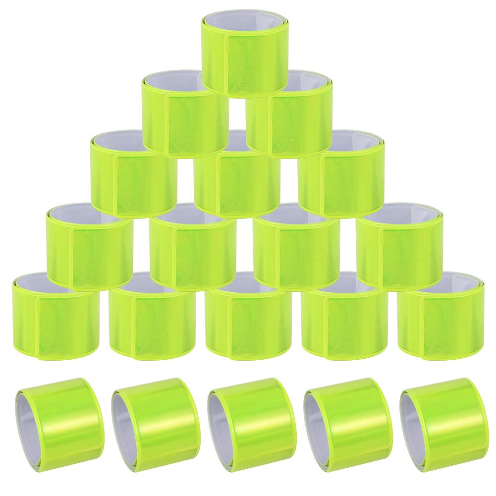 HEQUSigns reflector snap band features easy one-click closure for quick wear.