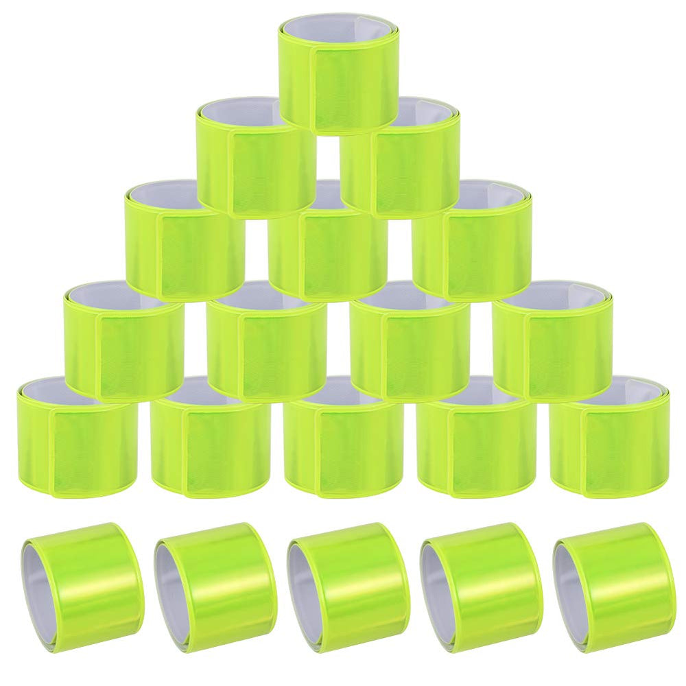 HEQUSigns reflector snap band features easy one-click closure for quick wear.