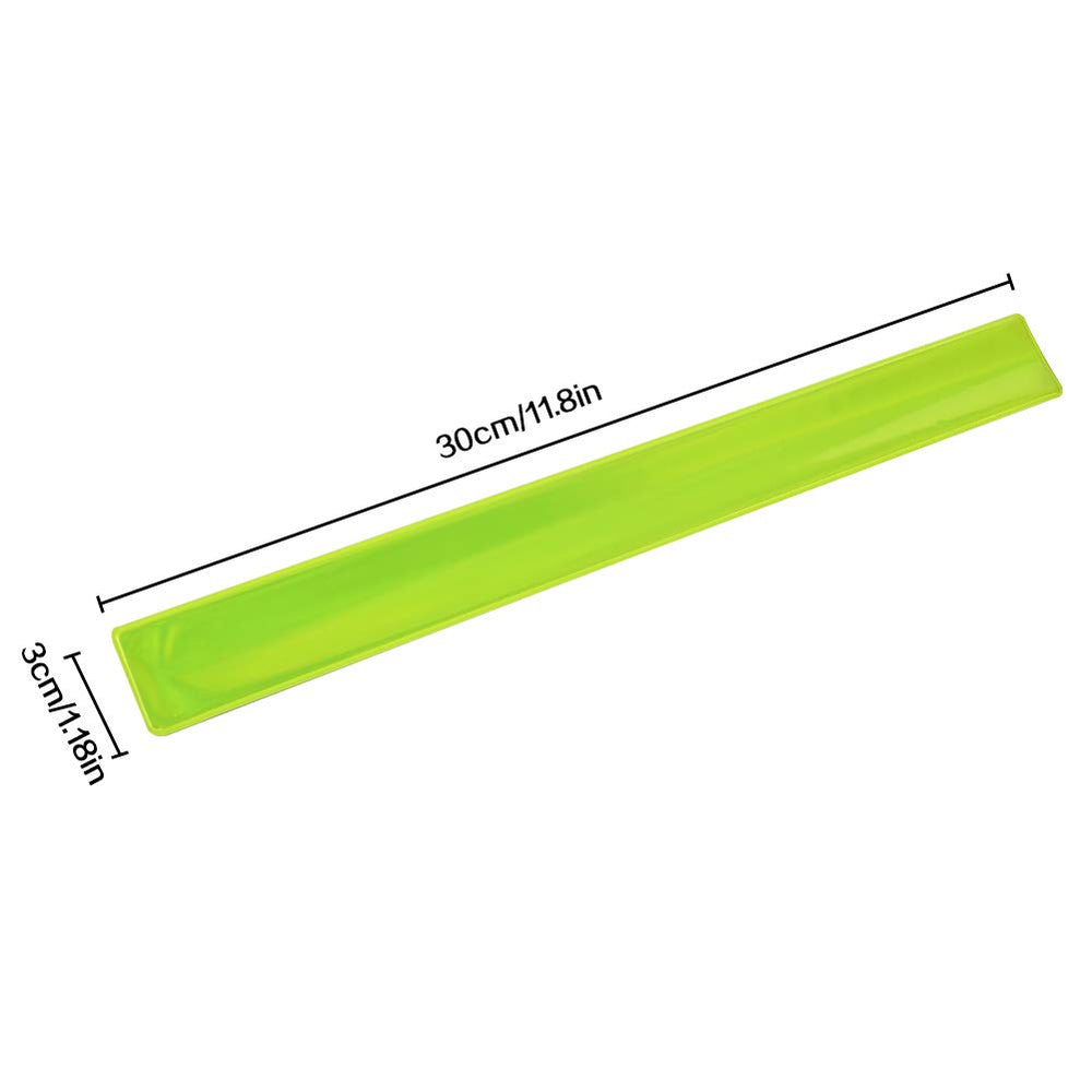 HEQUSigns reflector snap band worn on the wrist for hands-free safety.