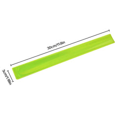 HEQUSigns reflector snap band worn on the wrist for hands-free safety.