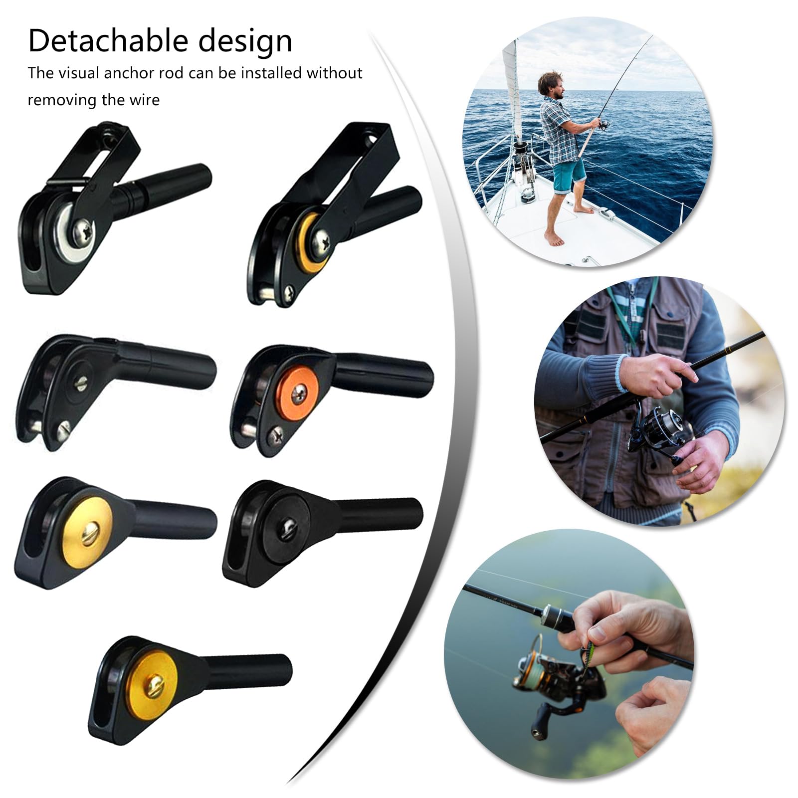 HERAON visible double pulley guide rings improve precision on water
