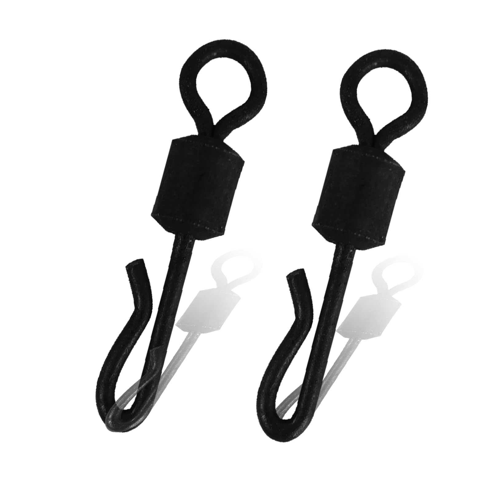 HERCHR 25pcs fishing snaps with stainless steel copper swivels for quick lure changes.