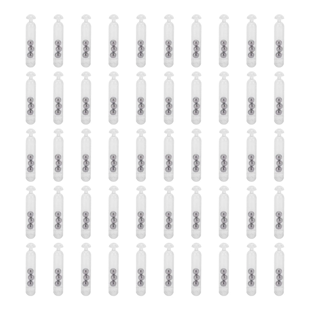 HERCHR 50 pcs fishing rattle worm jig lure insert tube rattles white - image 1