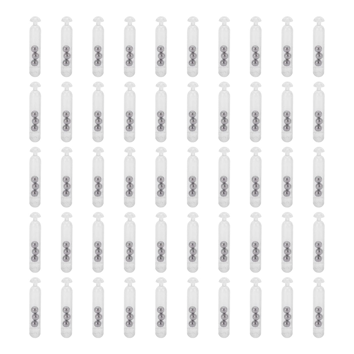 HERCHR 50 pcs fishing rattle worm jig lure insert tube rattles white - image 1