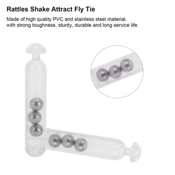 HERCHR 50 pcs fishing rattle worm jig lure insert tube rattles white - image 2