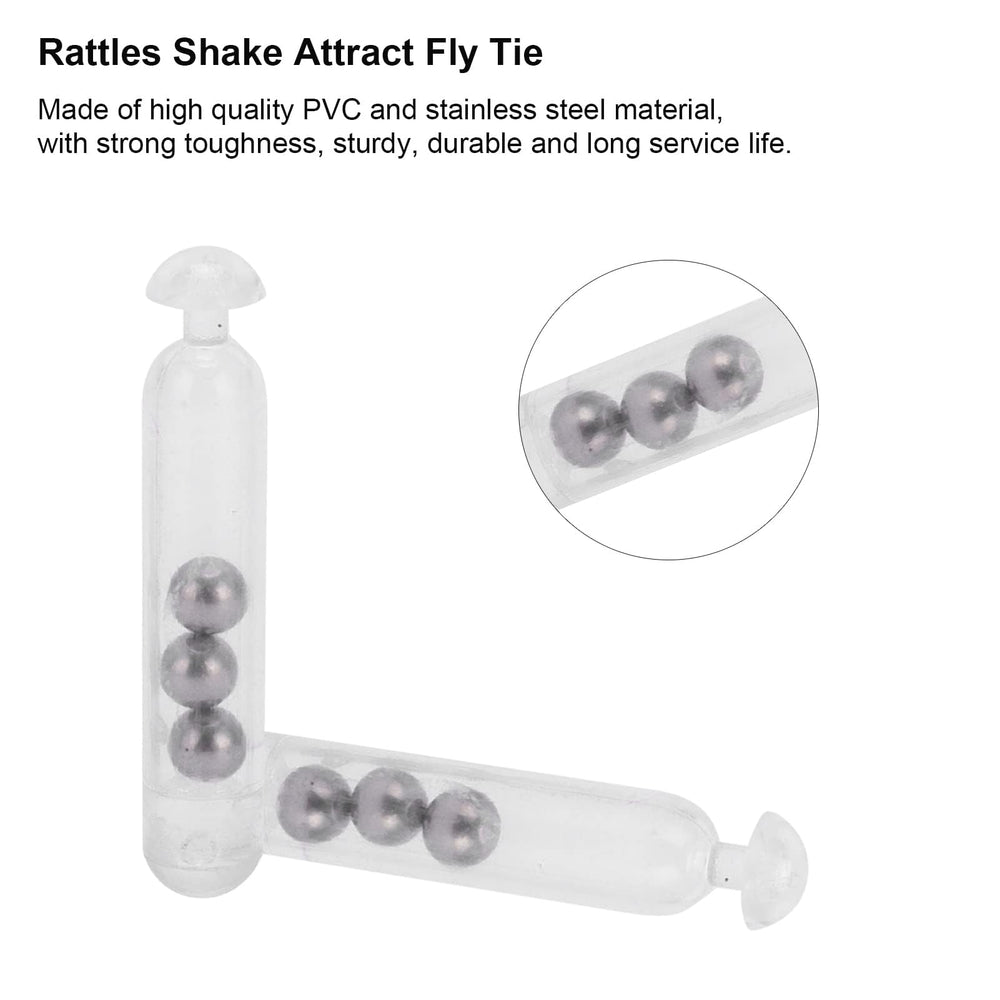 HERCHR 50 pcs fishing rattle worm jig lure insert tube rattles white - image 2