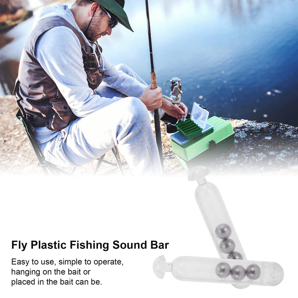 HERCHR 50 pcs fishing rattle worm jig lure insert tube rattles white - image 3