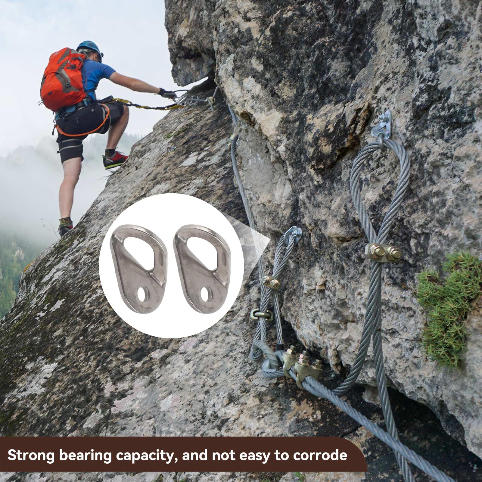 HERCHR Bolt Hanger two pack, versatile outdoor anchors for various routes