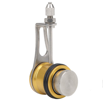 HERCHR Fishing Bobbin Knotter gold side view shows portable line winding capability