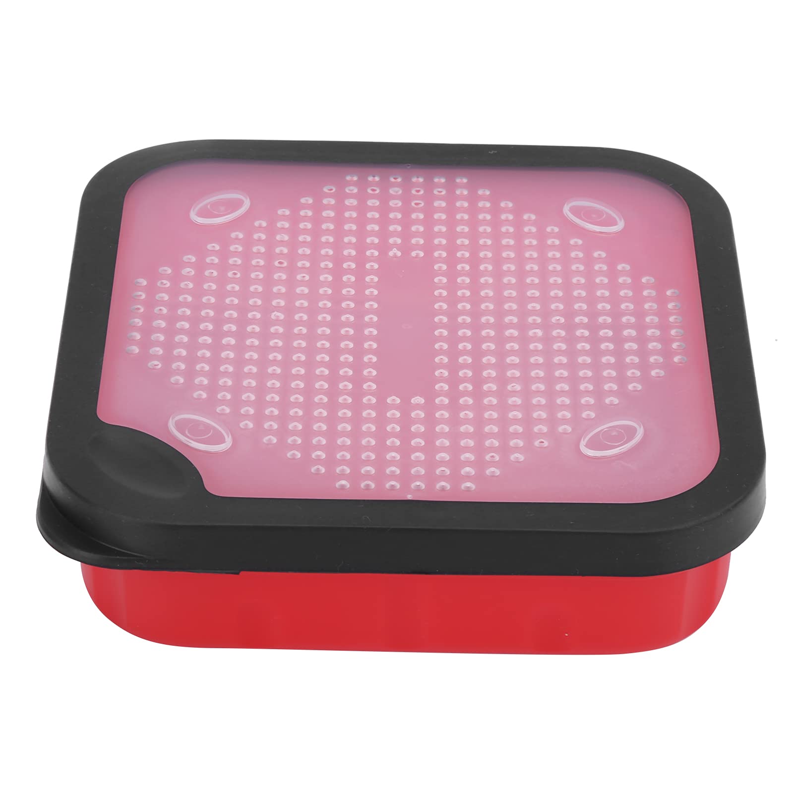 HERCHR live bait holder front view with air-hole lid for fresh bloodworms