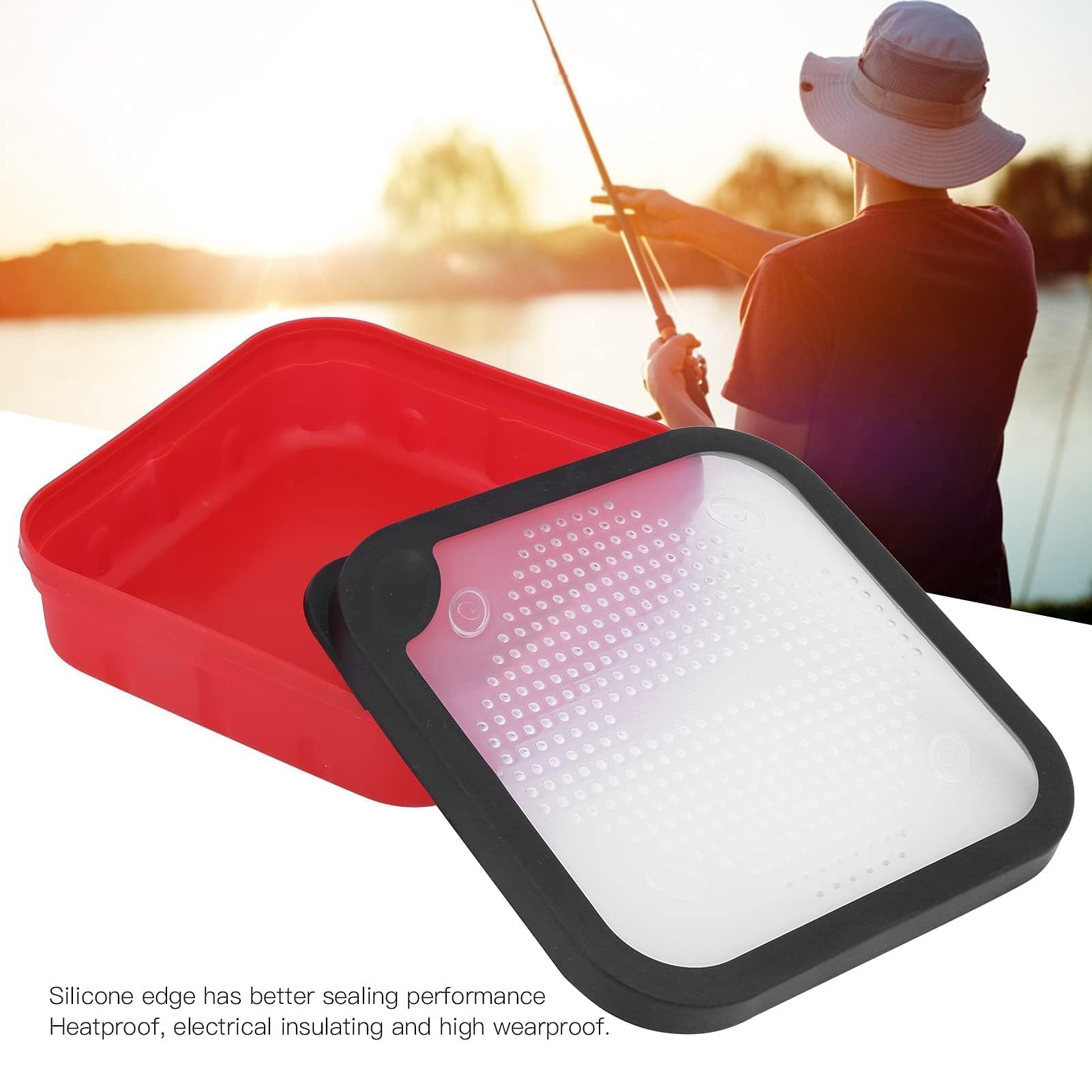 HERCHR bait box open lid showing compact design for quick access