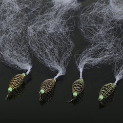 HERCHR fishing net with copper spring aids bait placement for efficient catching.